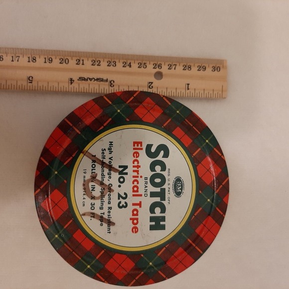 Vintage 1950's Scotch Brand Electrical Tape No 23 Tin With Tape 3M Memorabilia - Picture 13 of 13